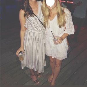 GAP Striped V Neck Jumpsuit